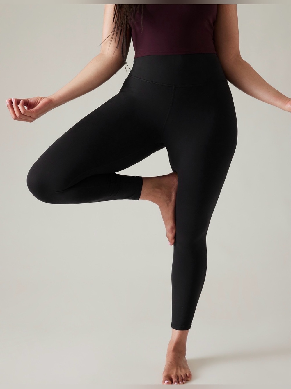 Athleta Elation 7/8 High Rise Yoga Leggings Black XL